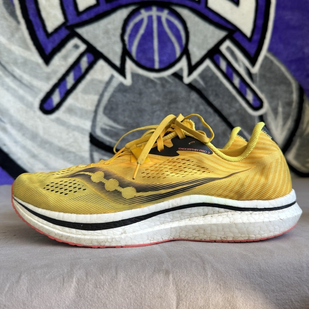 Size 13 - Saucony Endorphin Pro 2 S20687-16 ViZiGold Running Shoes Sneakers Men